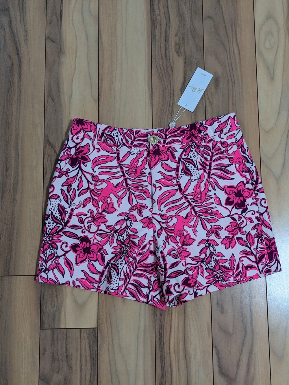 NWT! Lilly Pulitzer Gretchen High Rise Shorts Elderflower Blossom Lil Escape 6